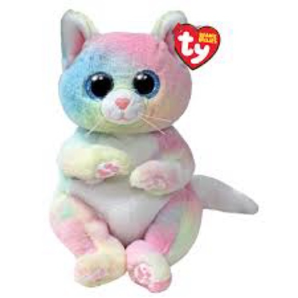 Ty Flippables Whimsy Sequin Cat Plush & Ty Jenni the Rainbow Cat - Picture 3 of 10